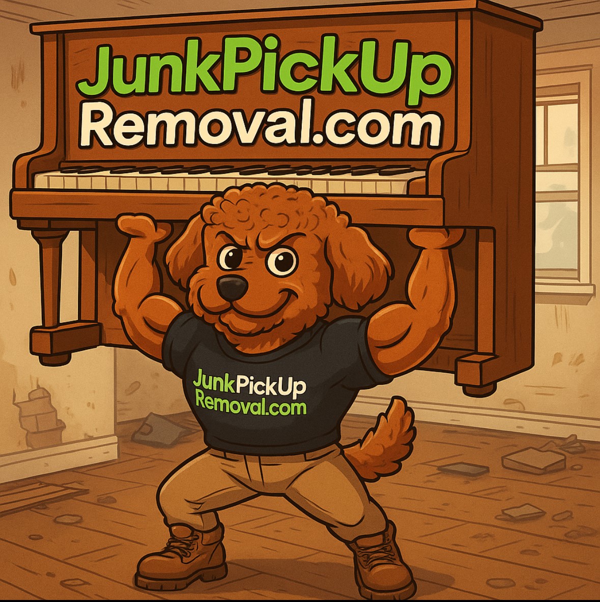 Junk Removal Services Removing a Piano in Naperville, Illinois by Junk Pickup Removal
