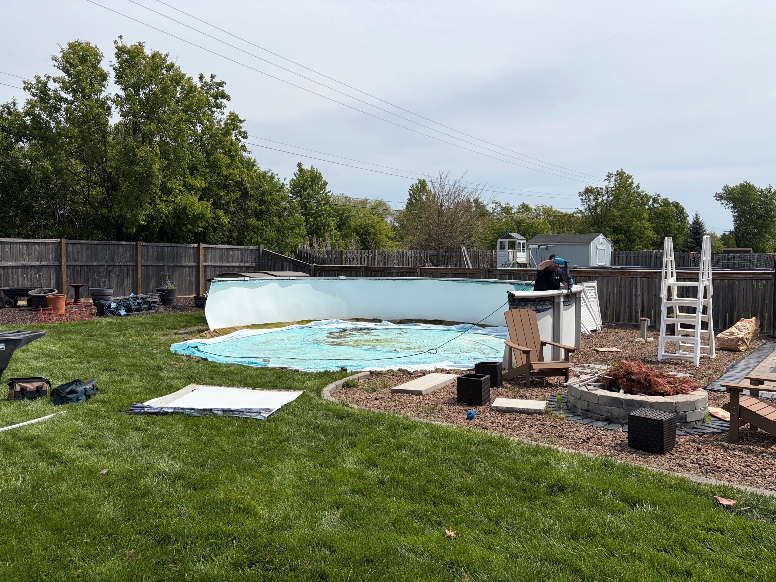 Pool Removal completed by Junk Pickup Removal above ground pool removal in Orland Park