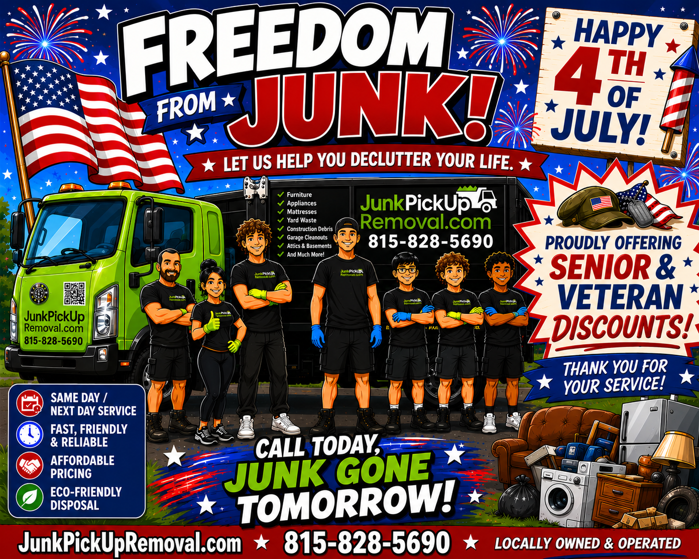 Junk Pickup Removal Fourth of July Celebration