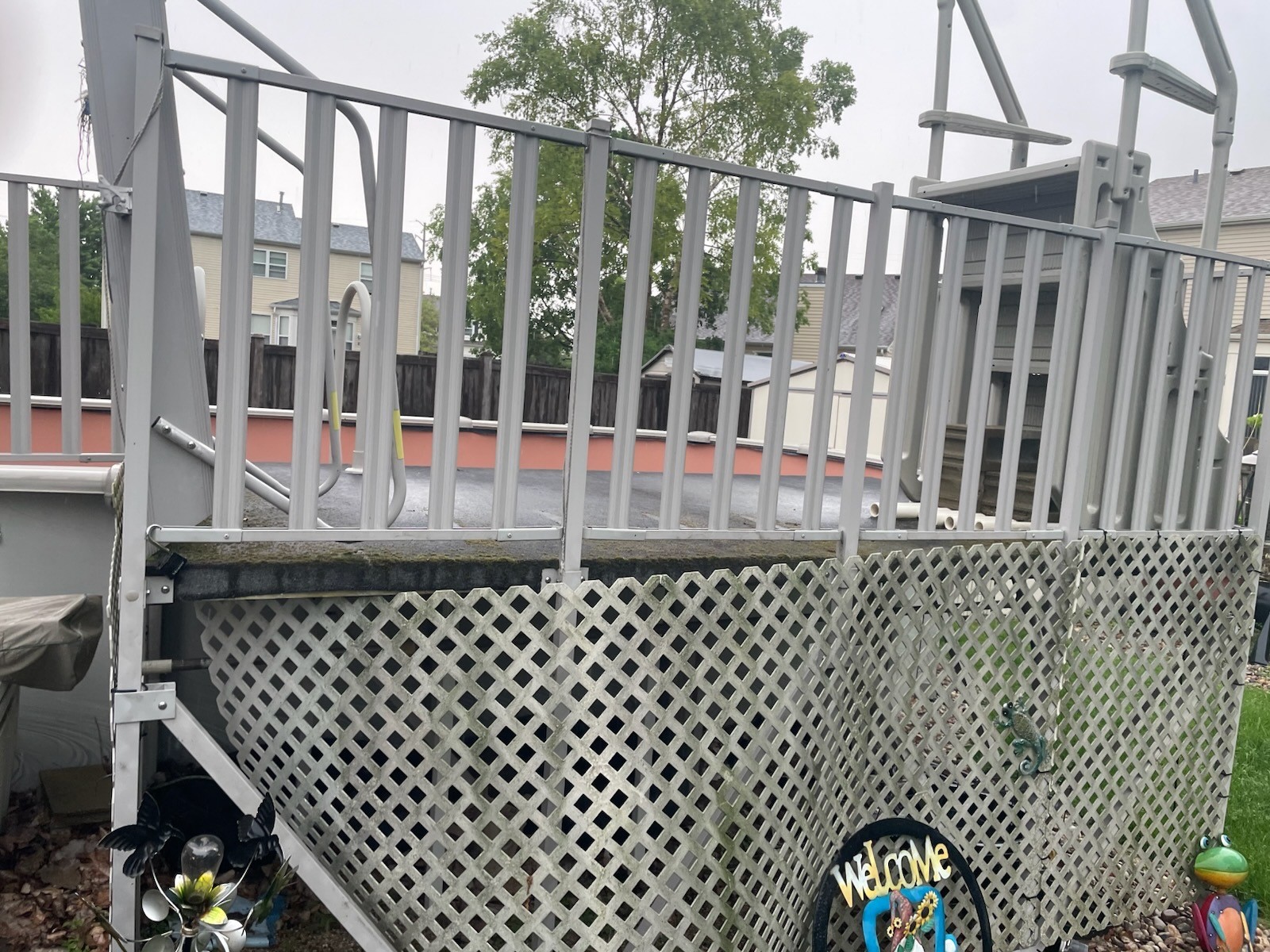 Above Ground Pool with Attached Deck Removal by Junk Pickup Removal