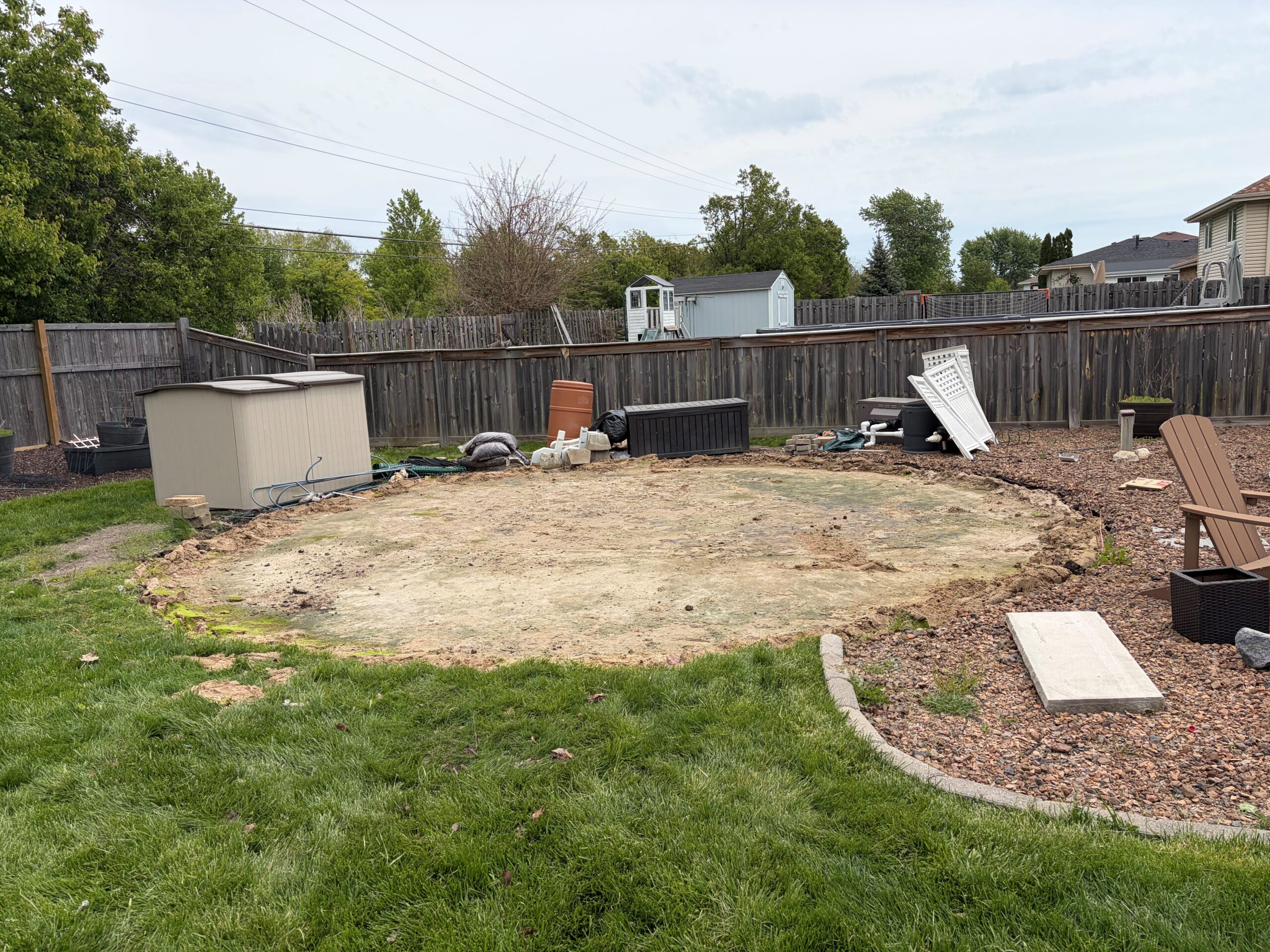 Above Ground Pool Removal After Picture of 24 foot above ground swimming pool by Junk Pickup Removal